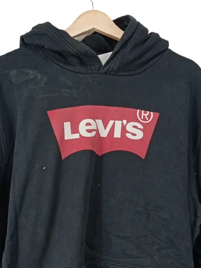Levi's Herren Kapuzenpullover Hoodie Schwarz XXL Casual Logo-Print
