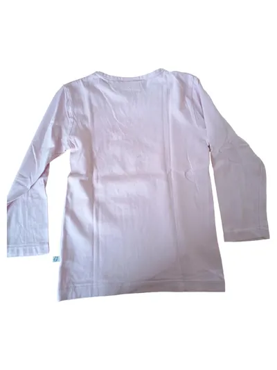 Zebralino Langarmshirt Mädchen Gr. 122 Rosa Reh Motiv Schleife Glitzer Shirt