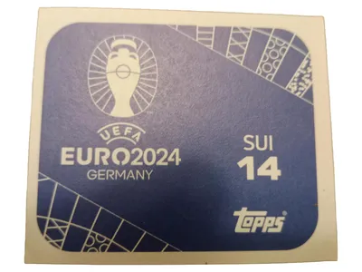 Topps UEFA EURO 2024 Sammelkarte SUI 14 Schweiz Sticker Blau
