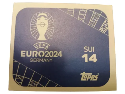 Topps UEFA EURO 2024 Sammelkarte SUI 14 Schweiz Sticker Blau