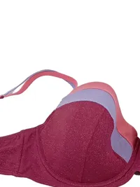 Ulla Popken Damen Bikini Set Gr. 95D Lila Glitzer Bügel NEU 3