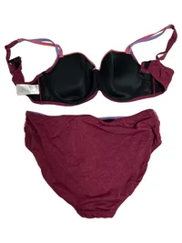 Ulla Popken Damen Bikini Set Gr. 95D Lila Glitzer Bügel NEU 6