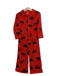 Carter's Kinder Schlafanzug Pyjama Elch Motiv Rot Gr. 98 3T Weihnachten Winter 1
