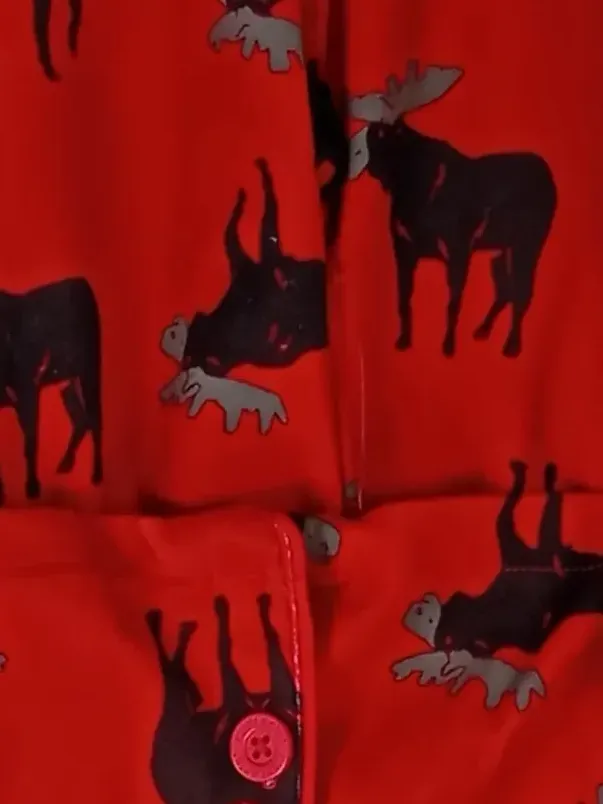 Carter's Kinder Schlafanzug Pyjama Elch Motiv Rot Gr. 98 3T Weihnachten Winter 3