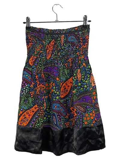 Mango Damen Bandeau Kleid Paisley Muster Bohemian Gr. S/36