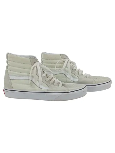 Vans Sk8-Hi High Top Sneaker Damen Gr. 39 Beige Weiß Canvas Wildleder