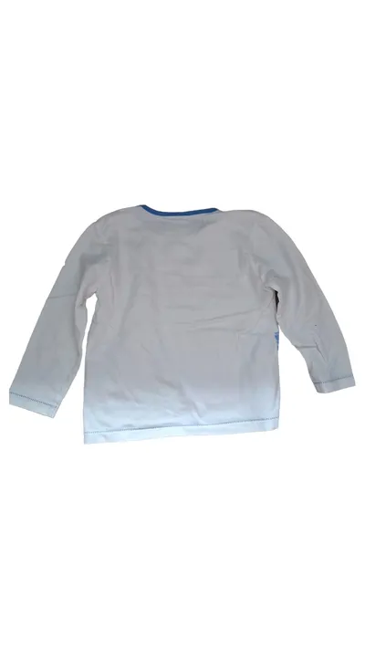 Sanetta Kinder Langarmshirt Gr. 80 Weiß Maritim mit Booten Baumwolle