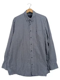 CASAMODA Herren Freizeithemd Comfort Fit kariert blau weiß Gr. XL 1