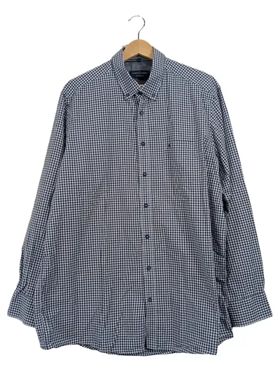 CASAMODA Herren Freizeithemd Comfort Fit kariert blau weiß Gr. XL