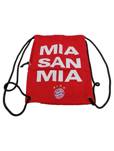 FC Bayern München Turnbeutel Mia San Mia Rot Sportbeutel Gymbag