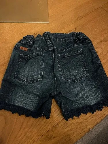JAKO-O Jeans Shorts Mädchen Gr. 152 Denim Spitze Blau
