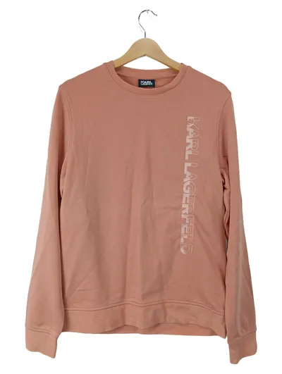 KARL LAGERFELD Herren Sweatshirt Rosa Gr. M Casual Langarm