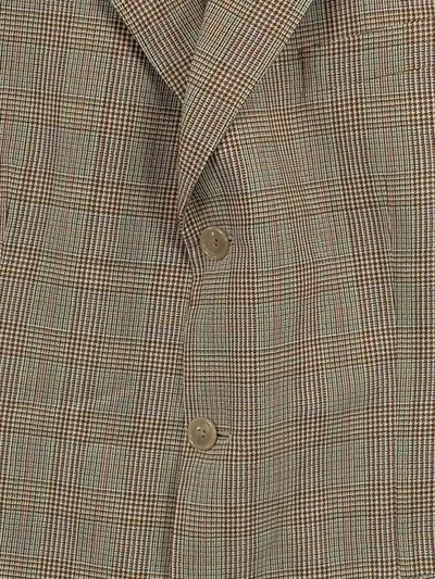 Carl Gross Sakko Herren Kariert Beige Gr. 54 XXL Business Blazer Jacket