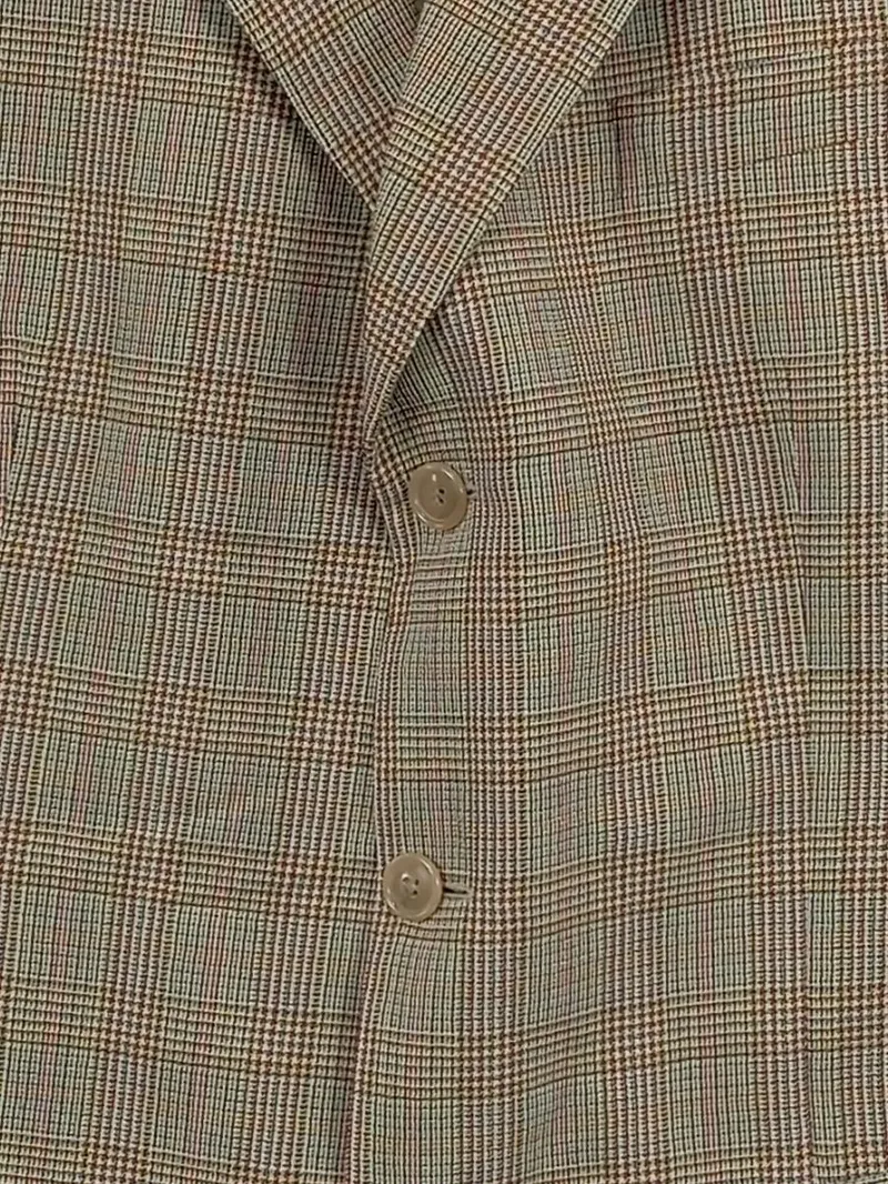 Carl Gross Sakko Herren Kariert Beige Gr. 54 XXL Business Blazer Jacket 2