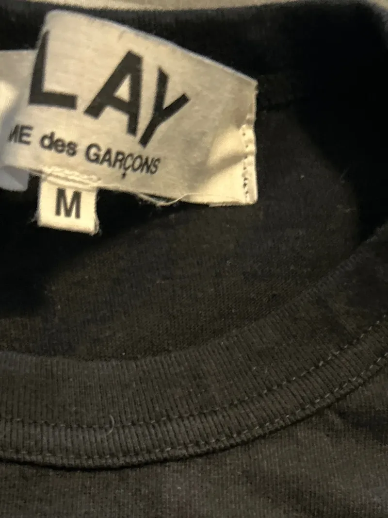 Comme des Garçons PLAY Herren T-Shirt Herz-Logo Schwarz Gr. M 4