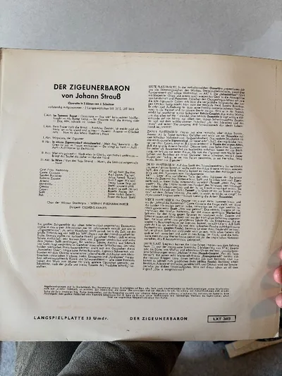 Johann Strauß Der Zigeunerbaron Vinyl LP Decca Klassik Operette