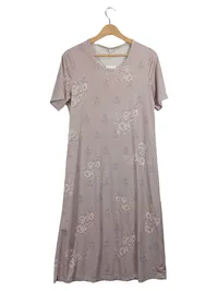Alfredo Pauly Nachthemd Damen Rosa Blumenmuster Logo Gr. 36-38 Kurzarm Polyester 1