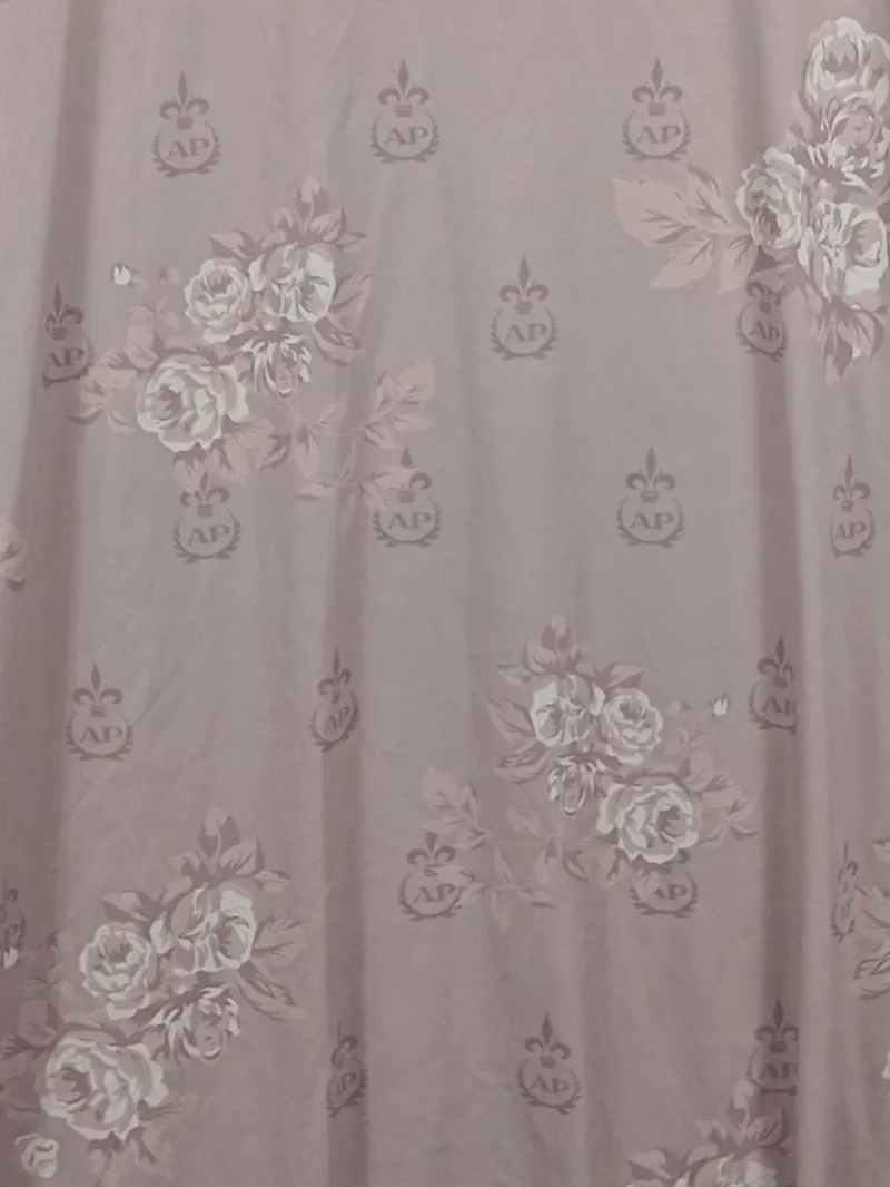 Alfredo Pauly Nachthemd Damen Rosa Blumenmuster Logo Gr. 36-38 Kurzarm Polyester 4