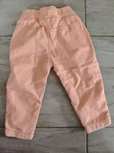 Cordhose Mädchen Gr. 74 Rosa Baumwolle Maus Stickerei Baby Hose