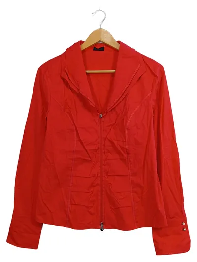 Gerry Weber Edition Damen Jacke Bluse Gr. 40 Rot Baumwolle Reißverschluss
