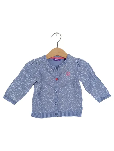 MEXX Girls Strickjacke Mädchen Gr. 80 Blau Punkte Cardigan