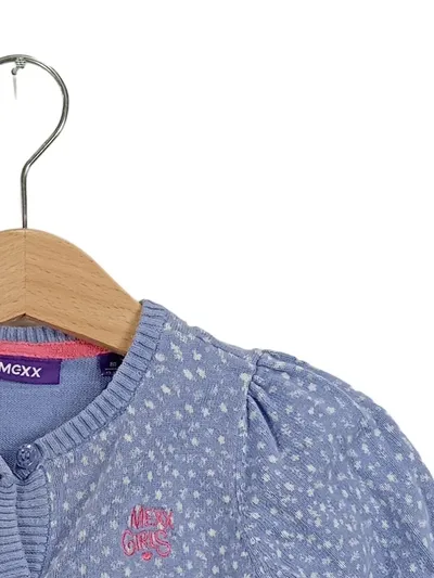 MEXX Girls Strickjacke Mädchen Gr. 80 Blau Punkte Cardigan
