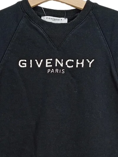 Givenchy Paris Kinder Pullunder Sweatshirt Weste Schwarz Logo Gr. S