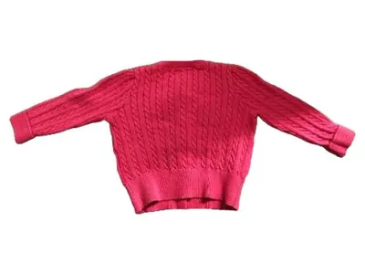 Ralph Lauren Baby Strickjacke Cardigan Pink Gr. 80 12M Zopfmuster