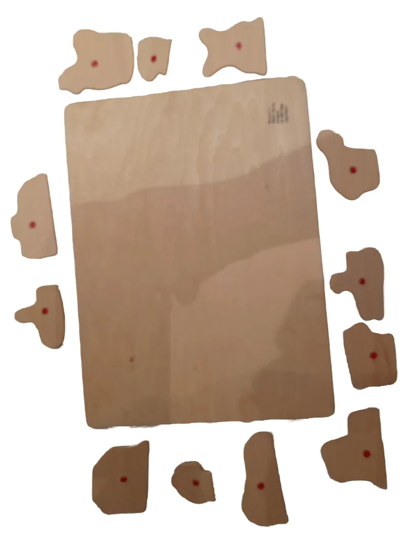 Eichhorn Steckpuzzle Bauernhof Holzpuzzle Kinder Motorikspielzeug Tiere 2