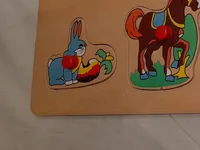 Eichhorn Steckpuzzle Bauernhof Holzpuzzle Kinder Motorikspielzeug Tiere 5