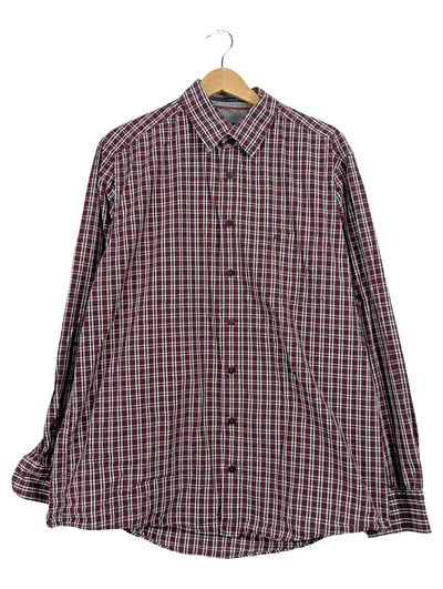CASAMODA Herren Freizeithemd Kariert Langarm Casual Fit Gr. XL Rot