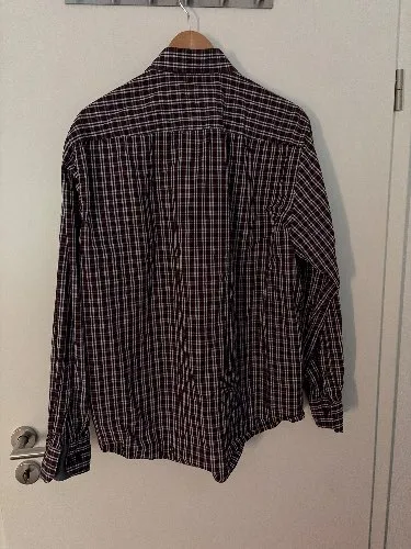 CASAMODA Herren Freizeithemd Kariert Langarm Casual Fit Gr. XL Rot