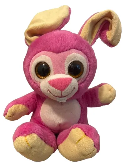 Bauer Plüschtier Hase Pink Kuscheltier Große Augen 22 cm