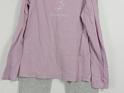 Sanetta Schlafanzug Pyjama Set Mädchen Gr. 164 Baumwolle Langarm Happiness
