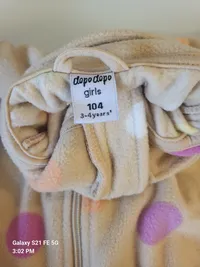 dopodopo Mädchen Fleecejacke Gr. 104 Beige Punkte Bunt Stehkragen 4