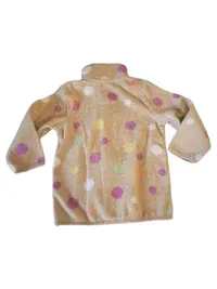 dopodopo Mädchen Fleecejacke Gr. 104 Beige Punkte Bunt Stehkragen 5