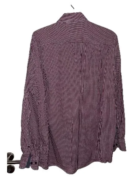 CASAMODA Herren Freizeithemd Langarm Kariert Rot Weiß Comfort Fit XL 2