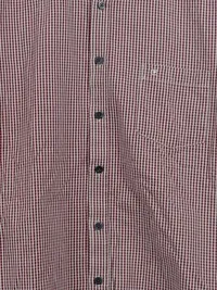 CASAMODA Herren Freizeithemd Langarm Kariert Rot Weiß Comfort Fit XL 3