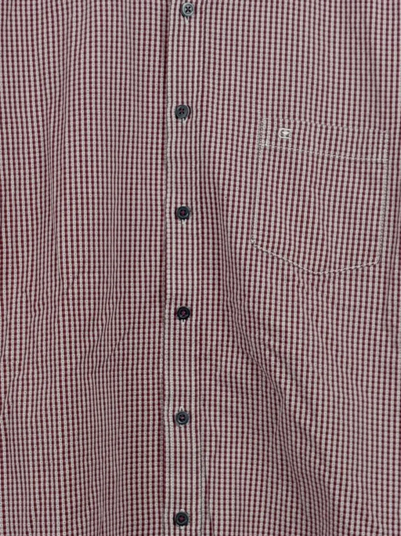 CASAMODA Herren Freizeithemd Langarm Kariert Rot Weiß Comfort Fit XL 3