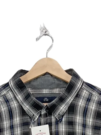 CANDA C&A Herren Freizeithemd Kariert Gr. 3XL Schwarz Weiß Blau