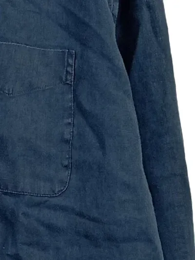 FYNCH-HATTON Herren Leinenhemd Langarm Blau Gr. XL Premium Soft Linen