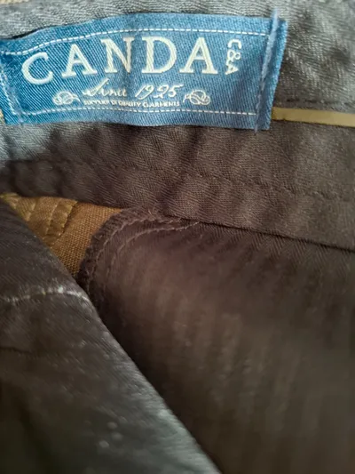 CANDA Anzughose Herren Gr. 27 Oliv Klassisch Business Hose