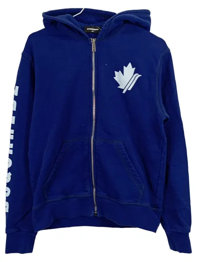 DSQUARED2 Sweatjacke Kinder Gr. 158/16Y Blau Kapuze Zip Hoodie