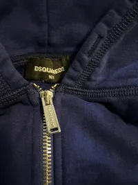 DSQUARED2 Sweatjacke Kinder Gr. 158/16Y Blau Kapuze Zip Hoodie 5