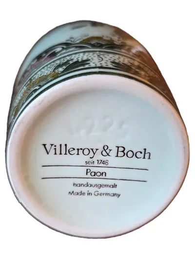 Villeroy & Boch Paon Vase Porzellan Pfau Traditionell Mehrfarbig 25cm