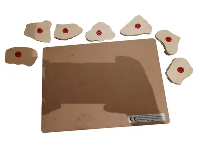 Holz Steckpuzzle Fahrzeuge Kinder Lernspielzeug 9 Teile mit Griffen