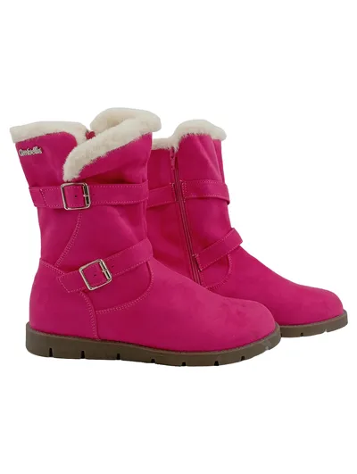 Ambellis Damen Schneestiefel Gr. 40 Pink Fell gefüttert Winterstiefel