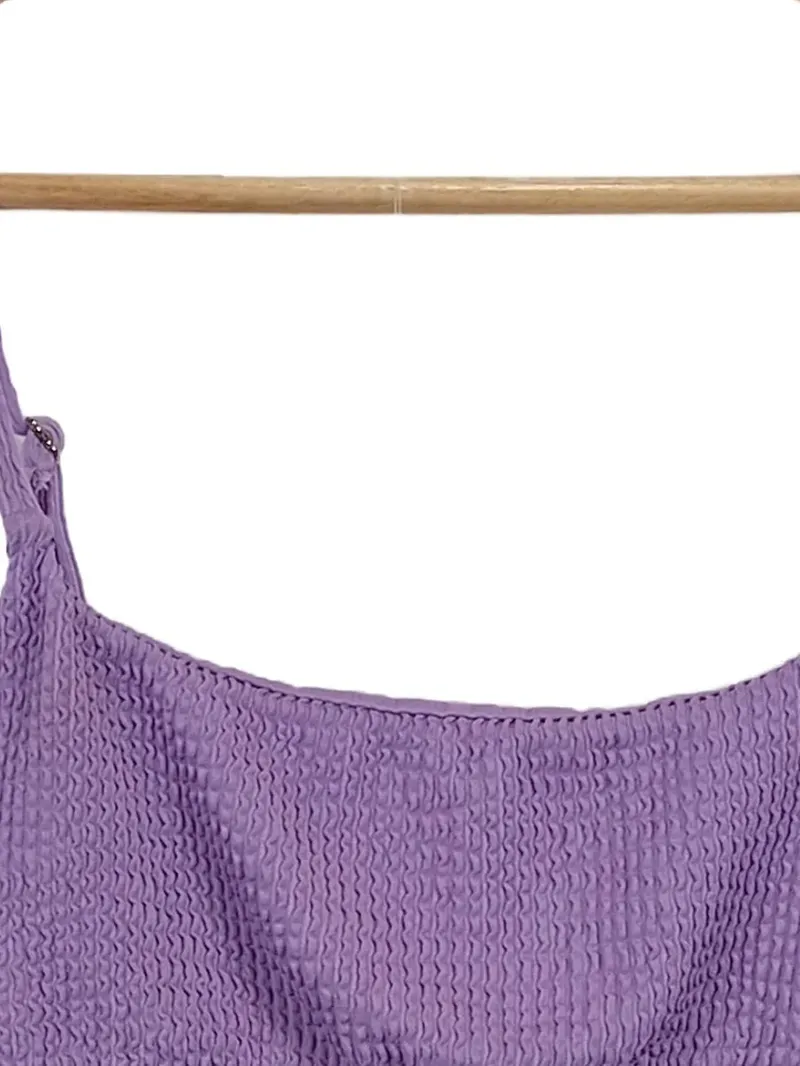 BECK SÖNDERGAARD Bikini Damen Lila Strukturmuster Gr. S Bademode 3