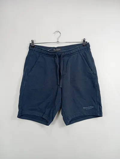 Marc O'Polo Herren Shorts Gr. 42 Blau Baumwolle Casual Sweatshorts