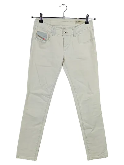 Diesel Damen Jeans Slim Fit Stretch Beige W26/L32 Hose